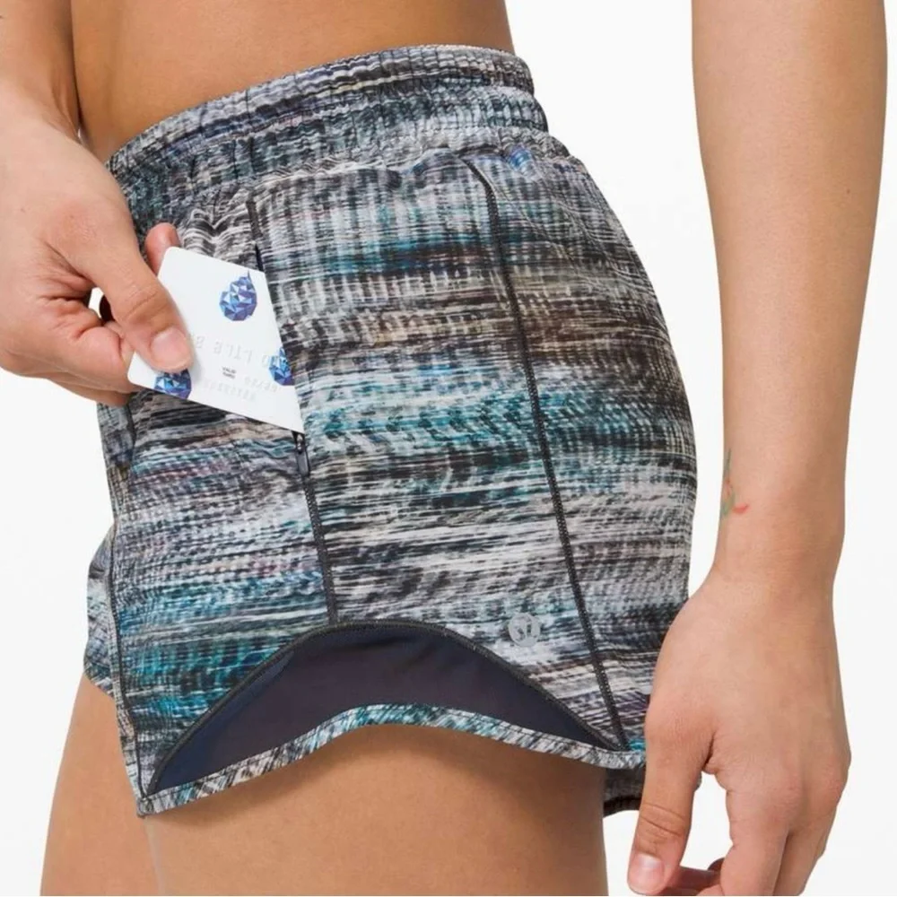 lululemon athletica Blue Gray Multicolor Athletic Shorts